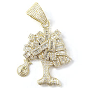 Load image into Gallery viewer, 9ct Gold Zirconia Money Tree Pendant
