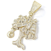 Load image into Gallery viewer, 9ct Gold Zirconia Money Tree Pendant