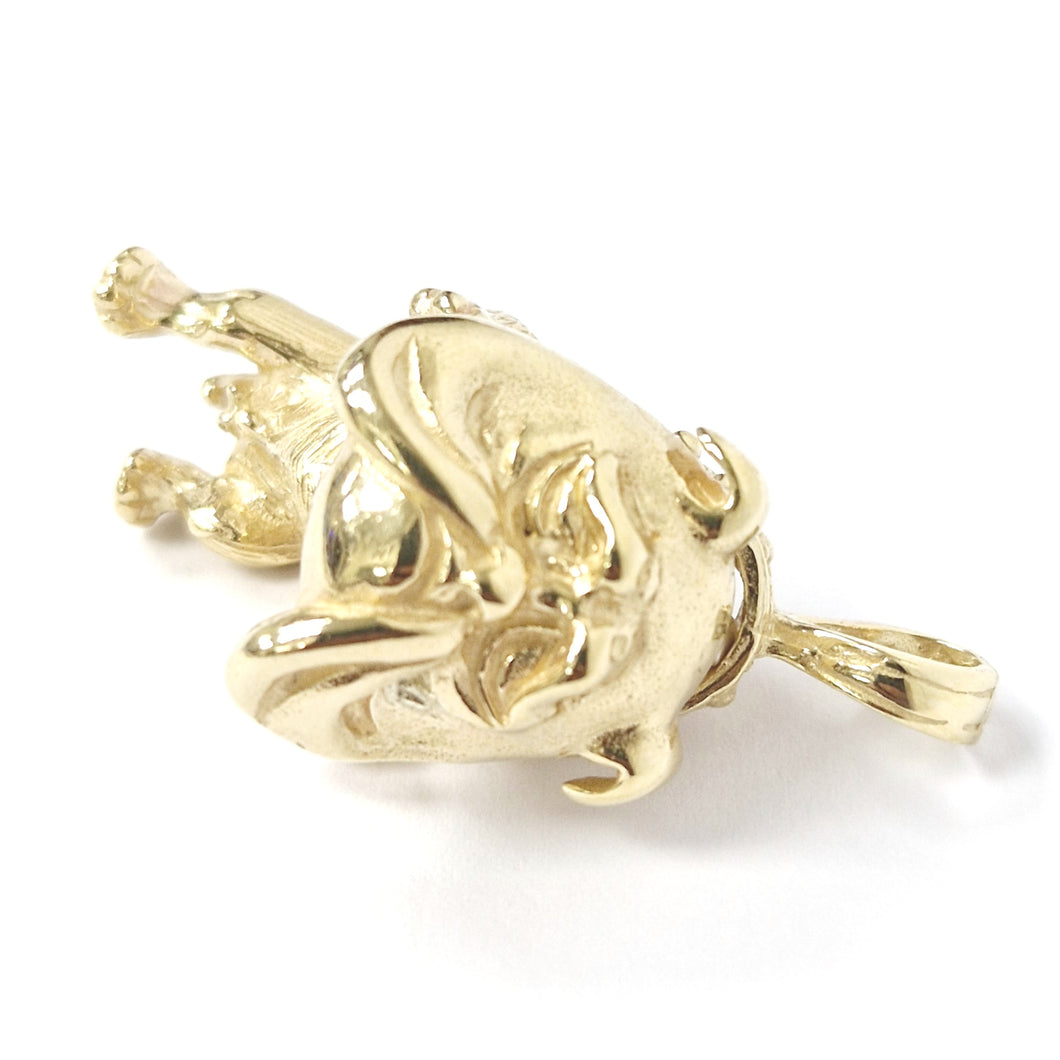 9ct Gold Bulldog Pendant