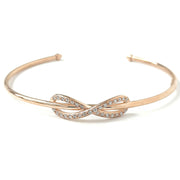 Load image into Gallery viewer, 9ct Rose Gold Open Infinity Bangle