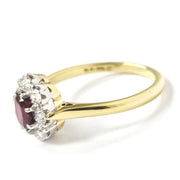 Load image into Gallery viewer, 18ct Yellow Gold Diamond &amp; Ruby Ring
