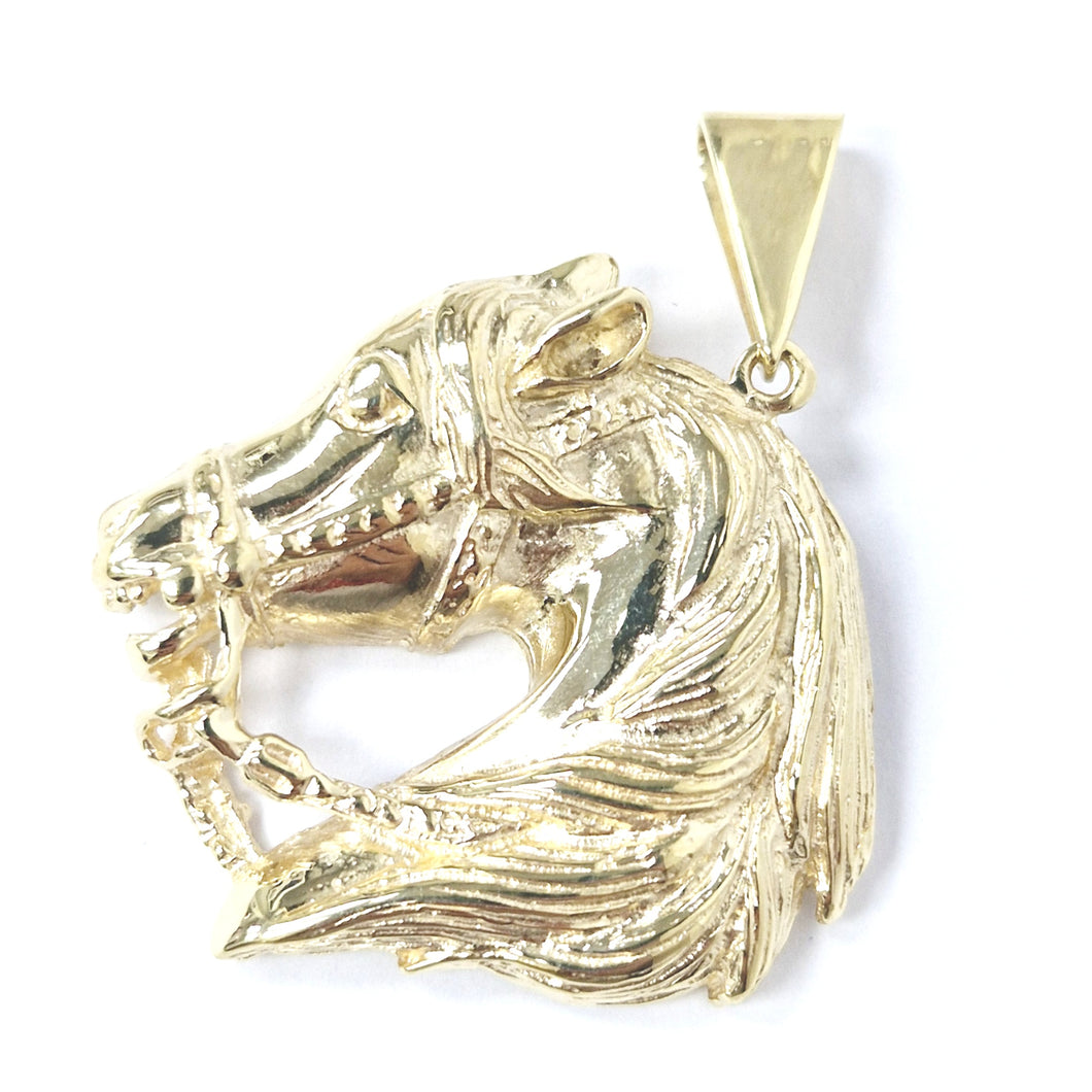9ct Gold Horse Head Pendant