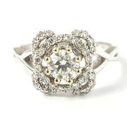 Load image into Gallery viewer, 14ct White Gold Diamond Cluster Ring
