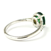 Load image into Gallery viewer, 9ct White Gold Emerald And Diamond Ring
