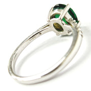 Load image into Gallery viewer, 9ct White Gold Emerald And Diamond Ring
