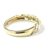 Load image into Gallery viewer, 9ct Yellow Gold Diamond &amp; Emerald Ring
