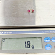 Load image into Gallery viewer, 9ct Yellow Gold Ruby &amp; Diamond Studs

