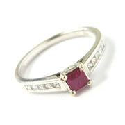 Load image into Gallery viewer, 18ct White Gold Ruby &amp; Diamond Ring
