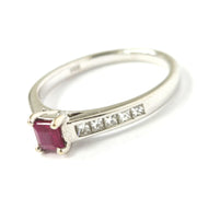 Load image into Gallery viewer, 18ct White Gold Ruby &amp; Diamond Ring
