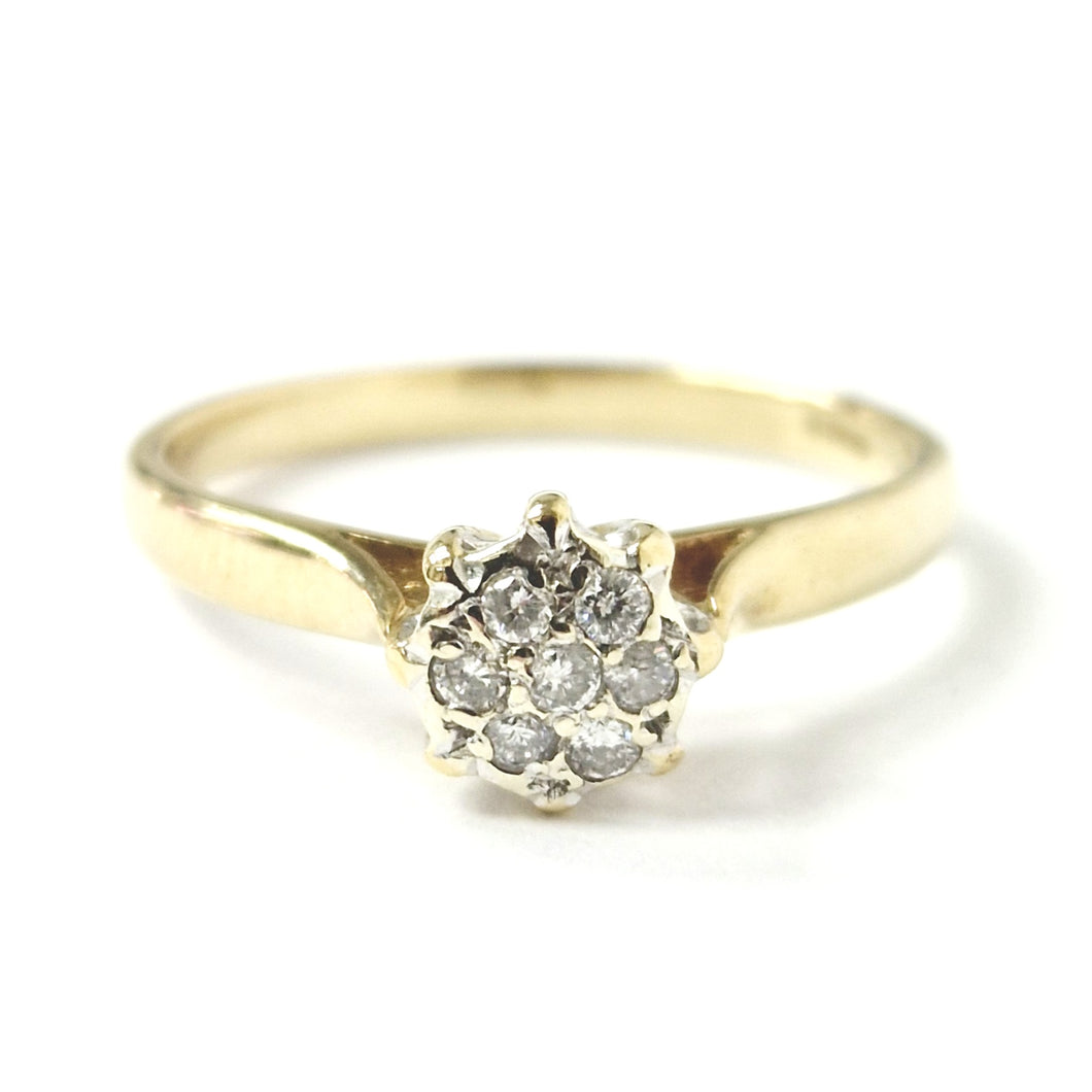 9ct Yellow Gold Diamond Ring