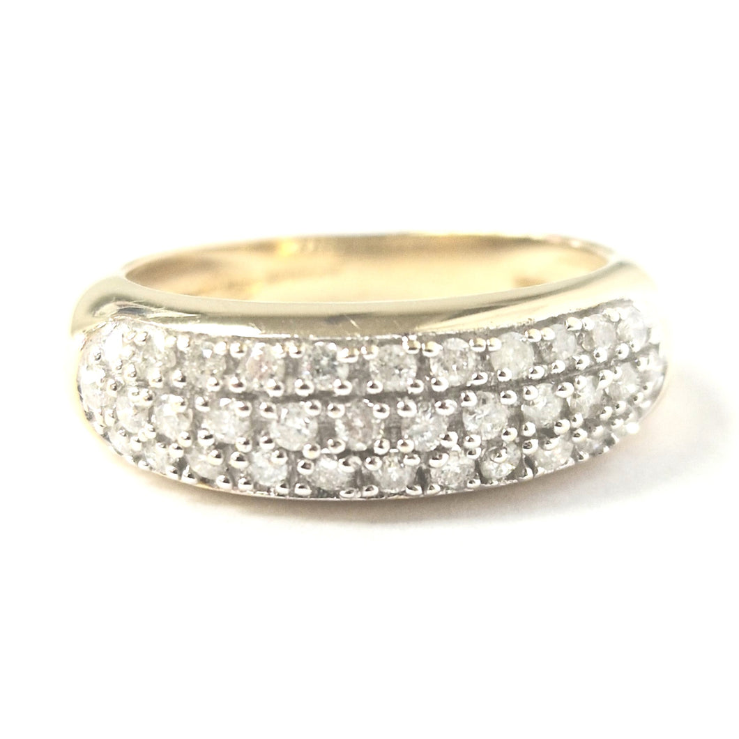 9ct Yellow Gold Diamond Ring