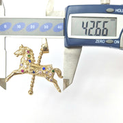 Load image into Gallery viewer, 9ct Gold Carrousel Horse Pendant
