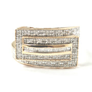 Load image into Gallery viewer, 9ct Rose Gold Diamond Cluster Ring
