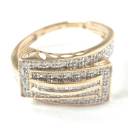 Load image into Gallery viewer, 9ct Rose Gold Diamond Cluster Ring
