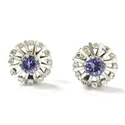 Load image into Gallery viewer, 18ct White Gold Diamond &amp; Tanzanite Studs
