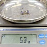 Load image into Gallery viewer, 18ct White Gold Diamond &amp; Tanzanite Studs
