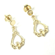 Load image into Gallery viewer, 9ct Gold Claddagh Drop Earrings
