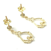 Load image into Gallery viewer, 9ct Gold Claddagh Drop Earrings
