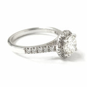 Load image into Gallery viewer, 18ct White Gold Halo Solitaire Ring 0.90ct
