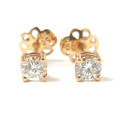 Load image into Gallery viewer, 18ct Rose Gold Diamond Studs 0.64ct
