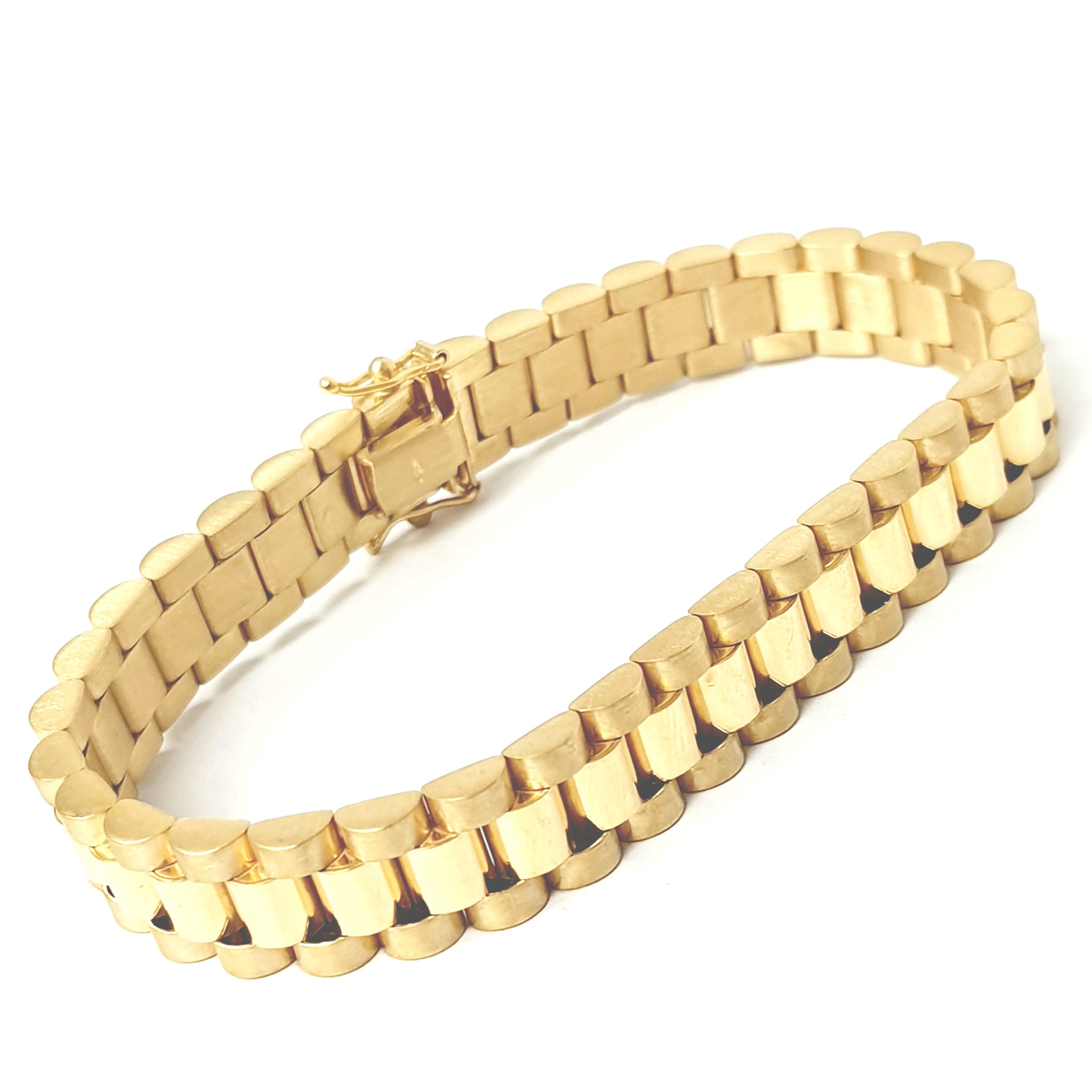 9ct Gold Mens Presidential Style Bracelet Daniel Gleeson Jewellers