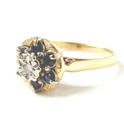 Load image into Gallery viewer, 18ct Yellow Gold Diamond &amp; Sapphire Ring
