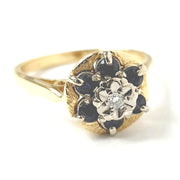 Load image into Gallery viewer, 18ct Yellow Gold Diamond &amp; Sapphire Ring
