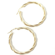 Load image into Gallery viewer, 9ct Gold Twisted Hoop Earrings
