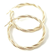 Load image into Gallery viewer, 9ct Gold Twisted Hoop Earrings
