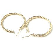 Load image into Gallery viewer, 9ct Gold Twisted Hoop Earrings
