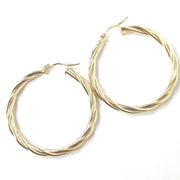 Load image into Gallery viewer, 9ct Gold Twisted Hoop Earrings

