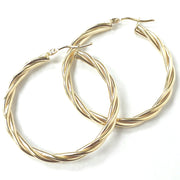 Load image into Gallery viewer, 9ct Gold Twisted Hoop Earrings
