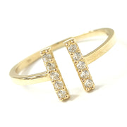 Load image into Gallery viewer, 9ct Gold Double Bar Ring

