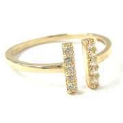 Load image into Gallery viewer, 9ct Gold Double Bar Ring
