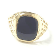 Load image into Gallery viewer, 9ct Gold Onyx Signet Ring
