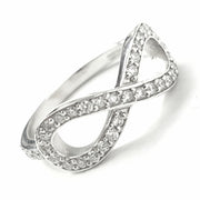 Load image into Gallery viewer, Platinum Diamond Infinity Ring 0.46ct
