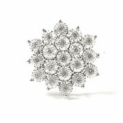 Load image into Gallery viewer, 9ct White Gold Flower Cluster Ring 0.20ct

