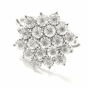 Load image into Gallery viewer, 9ct White Gold Flower Cluster Ring 0.20ct
