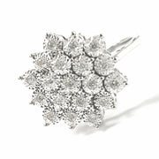 Load image into Gallery viewer, 9ct White Gold Flower Cluster Ring 0.20ct
