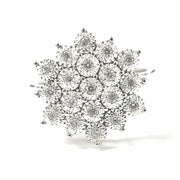 Load image into Gallery viewer, 9ct White Gold Flower Cluster Ring 0.20ct
