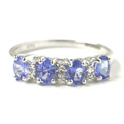 Load image into Gallery viewer, 9ct White Gold Tanzanite &amp; Diamond Ring
