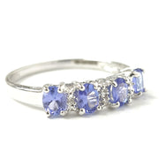 Load image into Gallery viewer, 9ct White Gold Tanzanite &amp; Diamond Ring
