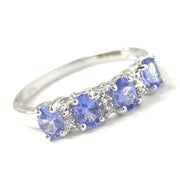 Load image into Gallery viewer, 9ct White Gold Tanzanite &amp; Diamond Ring
