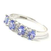 Load image into Gallery viewer, 9ct White Gold Tanzanite &amp; Diamond Ring
