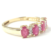 Load image into Gallery viewer, 9ct Yellow Gold Ruby &amp; Diamond Ring
