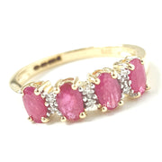 Load image into Gallery viewer, 9ct Yellow Gold Ruby &amp; Diamond Ring
