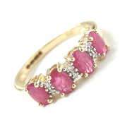 Load image into Gallery viewer, 9ct Yellow Gold Ruby &amp; Diamond Ring
