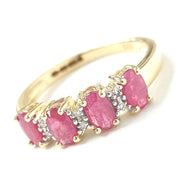 Load image into Gallery viewer, 9ct Yellow Gold Ruby &amp; Diamond Ring
