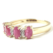 Load image into Gallery viewer, 9ct Yellow Gold Ruby &amp; Diamond Ring
