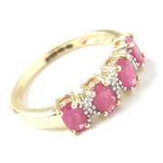 Load image into Gallery viewer, 9ct Yellow Gold Ruby &amp; Diamond Ring
